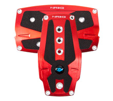 Load image into Gallery viewer, NRG Brushed Aluminum Sport Pedal A/T - Red w/Black Rubber Inserts Pedal Covers NRG
