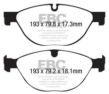 Load image into Gallery viewer, EBC 13+ Jaguar F-Type (Cast Iron Only) 3.0 Supercharged (380) Perf Pkg Yellowstuff Front Brake Pads Brake Pads - Performance EBC   
