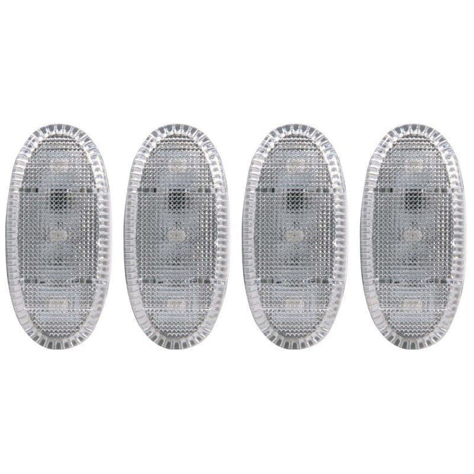 ANZO 2011-2016 Ford F-350 LED Fender Light Kit Clear 2pc Amber / 2pc Red Lights Corner ANZO