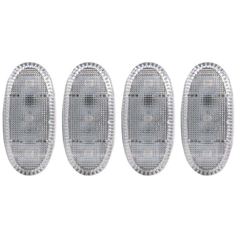 ANZO 2011-2016 Ford F-350 LED Fender Light Kit Clear 2pc Amber / 2pc Red Lights Corner ANZO