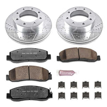 Load image into Gallery viewer, Power Stop 10-11 Ford F-350 Super Duty Front Z36 Truck &amp; Tow Brake Kit Brake Rotors - Slot &amp; Drilled PowerStop   
