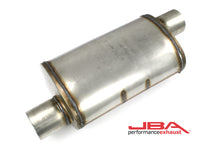 Load image into Gallery viewer, JBA Universal Chambered Style 304SS Muffler 14x8x5 3in Inlet Diameter Offset/Offset Muffler JBA
