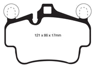 EBC 07-08 Porsche 911 (997) (Cast Iron Rotor only) 3.6 Carrera 2 Redstuff Front Brake Pads Brake Pads - Performance EBC   