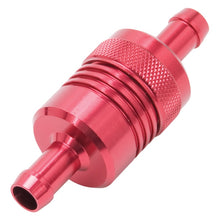 Load image into Gallery viewer, Edelbrock Fuel Filter Aluminum 3In X 01/ 1/8In 3/8In Inlet/Outlet Red Fuel Filters Edelbrock
