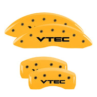 MGP 4 Caliper Covers Engraved Front & Rear Vtech Yellow finish black ch Caliper Covers MGP