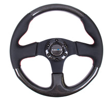 Load image into Gallery viewer, NRG Carbon Fiber Steering Wheel (315mm) Leather Trim w/Red Stitching Steering Wheels NRG
