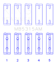 Load image into Gallery viewer, King Mitsubishi 4G63T/4G64 (Size 0.25) Main Bearing Set Bearings King Engine Bearings
