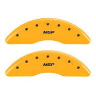 MGP 4 Caliper Covers Engraved Front & Rear MGP Yellow Finish Black Char 2016 Buick Regal Caliper Covers MGP