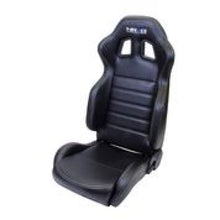 Load image into Gallery viewer, NRG Reclinable Sport Seats (Pair) PVC Leather w/NRG Logo - Black w/White Stitching Reclineable Seats NRG
