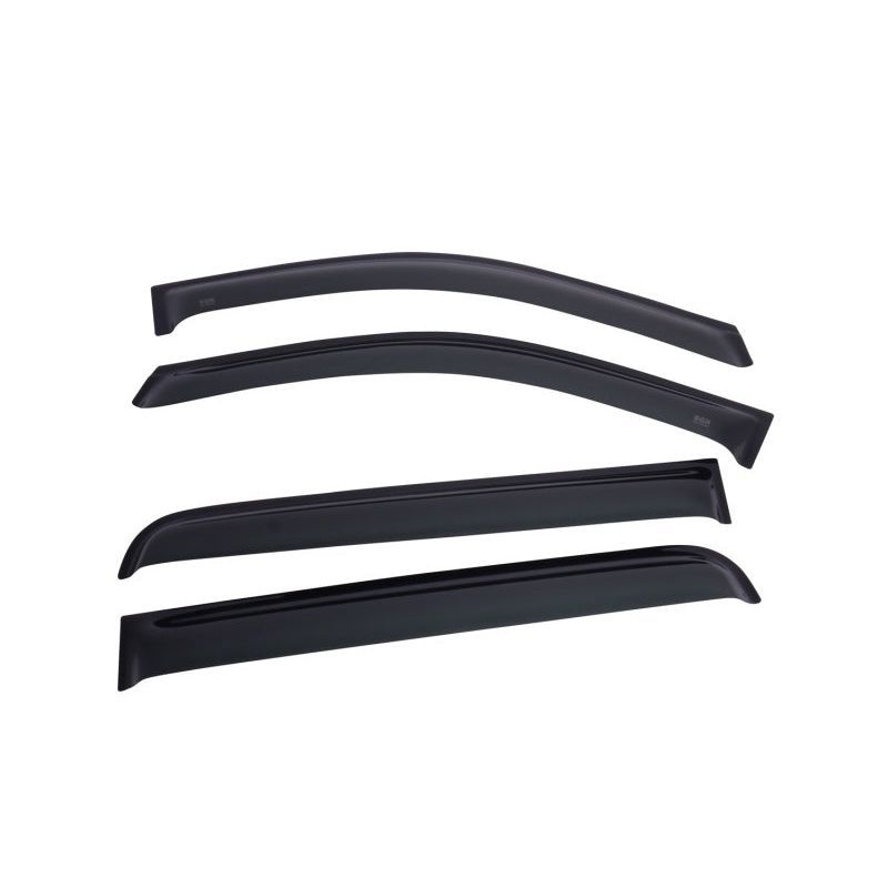 EGR 2019 Chevy 1500 Crew Cab Tape-On Window Visors - Set of 4 Dark Smoke Wind Deflectors EGR