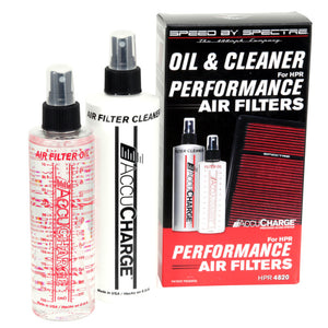 Spectre Accucharge Kit for HPR Filters (Includes 12oz. Cleaner / 8oz. Oil) Recharge Kits Spectre   
