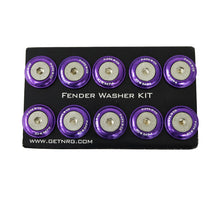 Load image into Gallery viewer, NRG Fender Washer Kit w/Rivets For Plastic (Purple) - Set of 10 Hardware Kits - Other NRG
