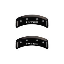 Load image into Gallery viewer, MGP 4 Caliper Covers Engraved Front &amp; Rear i-Vtec Black finish silver ch Caliper Covers MGP

