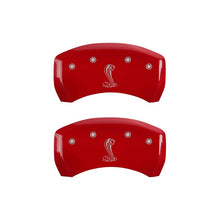 Load image into Gallery viewer, MGP Rear set 2 Caliper Covers Engraved Rear Snake Red finish silver ch Caliper Covers MGP
