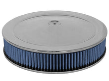 Load image into Gallery viewer, aFe MagnumFLOW Air Filters Round Racing P5R A/F Chrome Assy 14x3: Blk/Blue Air Filters - Universal Fit aFe
