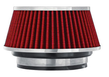 Load image into Gallery viewer, Spectre Adjustable Conical Air Filter 2-1/2in. Tall (Fits 3in. / 3-1/2in. / 4in. Tubes) - Red Air Filters - Universal Fit Spectre
