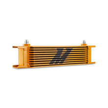 Load image into Gallery viewer, Mishimoto Universal -6AN 10 Row Oil Cooler - Gold Oil Coolers Mishimoto
