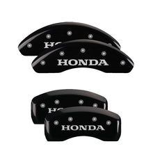 Load image into Gallery viewer, MGP 4 Caliper Covers Engraved Front &amp; Rear Honda Black finish silver ch Caliper Covers MGP
