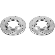 Load image into Gallery viewer, Power Stop 85-86 Nissan 720 Front Evolution Drilled &amp; Slotted Rotors - Pair Brake Rotors - Slot &amp; Drilled PowerStop   
