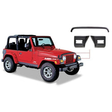 Load image into Gallery viewer, Bushwacker 97-06 Jeep Wrangler Trail Armor Hood Stone Guard and 2 Front Corners - Black Body Armor &amp; Rock Rails Bushwacker
