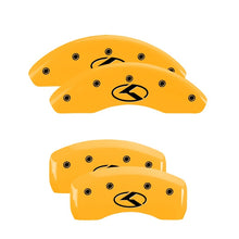 Load image into Gallery viewer, MGP 4 Caliper Covers Engraved Front &amp; Rear Mgp Yellow Finish Black Char 2017 Honda Civic Caliper Covers MGP
