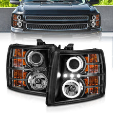 Load image into Gallery viewer, ANZO 2007-2013 Chevrolet Silverado 1500 Projector Headlights w/ Halo Black Headlights ANZO

