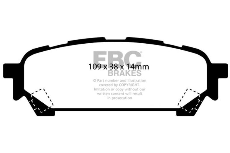 EBC 04-06 Saab 9-2X 2.0 Turbo Yellowstuff Rear Brake Pads Brake Pads - Performance EBC   