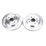 Power Stop 03-05 Kia Rio Front Evolution Drilled & Slotted Rotors - Pair Brake Rotors - Slot & Drilled PowerStop   