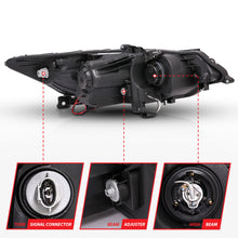 Load image into Gallery viewer, ANZO 2009-2012 Acura Tsx Projector Headlights w/ Halo Black (CCFL) (HID Compatible) Headlights ANZO
