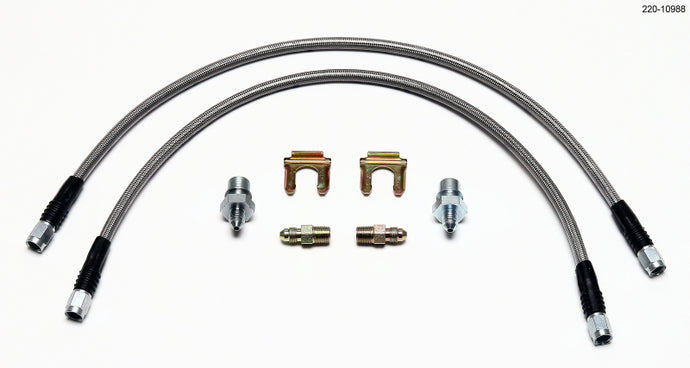 Wilwood Flexline Kit Universal. 18in M10 x 1.0 BF to 1/8-27 NPT Brake Line Kits Wilwood