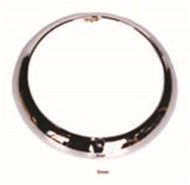 Omix Chrome Headlight Bezel 53-71 Jeep CJ Models Light Covers and Guards OMIX