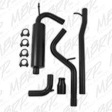 Load image into Gallery viewer, MBRP 12 Jeep Wrangler/ Rubicon 3.6L Cat Back Single Rear Exit Black Exhaust Catback MBRP
