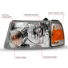 Load image into Gallery viewer, ANZO 2001-2011 Ford Ranger Crystal Headlight Chrome w/Corner Lights (OE Replacement) Headlights ANZO
