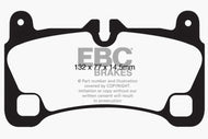 EBC 08-09 Volkswagen Touareg 3.6 (2 holes at bottom of backplate) Redstuff Rear Brake Pads Brake Pads - Performance EBC   