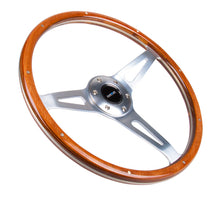 Load image into Gallery viewer, NRG Classic Wood Grain Steering Wheel (365mm) Wood w/Metal Accents &amp; Polished Alum. 3-Spoke Center Steering Wheels NRG   
