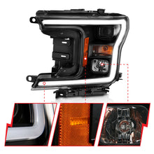 Load image into Gallery viewer, ANZO 2018-2019 Ford F-150 Projector Plank Style H.L. Black Amber (Without Switchback) Headlights ANZO
