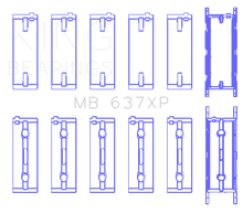 Load image into Gallery viewer, King BMW S85B50A Crankshaft Performance Main Bearings (Size STDX) Bearings King Engine Bearings
