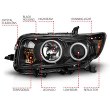 Load image into Gallery viewer, ANZO 2008-2010 Scion Xb Projector Headlights w/ Halo Black Headlights ANZO
