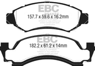 EBC 1974 AMC Ambassador 5.0L Yellowstuff Front Brake Pads Brake Pads - Performance EBC   
