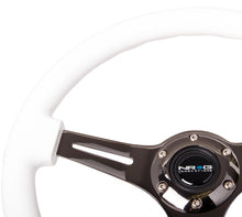 Load image into Gallery viewer, NRG Classic Wood Grain Steering Wheel (350mm) White Paint Grip w/Black 3-Spoke Center Steering Wheels NRG
