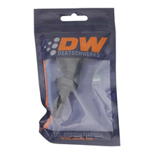 Load image into Gallery viewer, DeatschWerks 6AN Male Flare to 90-Degree 3/8in Single Hose Barb - Anodized Matte Black Fittings DeatschWerks
