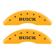 MGP 4 Caliper Covers Engraved Front Buick Rear Yellow Finish Black Char 2015 Buick Regal Caliper Covers MGP