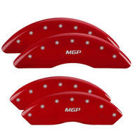 MGP 4 Caliper Covers Engraved Front & Rear GMC Red finish silver ch Caliper Covers MGP