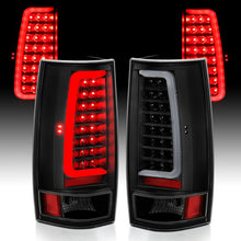 Load image into Gallery viewer, ANZO 2007-2014 Chevy Tahoe LED Taillight Plank Style Black w/Clear Lens Tail Lights ANZO
