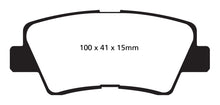Load image into Gallery viewer, EBC 09-11 Hyundai Azera 3.3 Yellowstuff Rear Brake Pads Brake Pads - Performance EBC   
