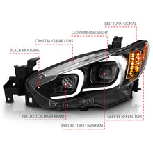 Load image into Gallery viewer, ANZO 2014-2015 Mazda 6 Projector Headlights w/ Plank Style Design Black Headlights ANZO

