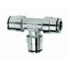 Load image into Gallery viewer, Firestone Union Tee 1/4in. Nickel Push-Lock Air Fitting - 6 Pack (WR17603453) Fittings Firestone

