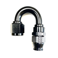 Load image into Gallery viewer, Fragola -12AN Real Street x 180 Degree Hose End Black For PTFE Hose Fittings Fragola

