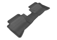 3D MAXpider 2014-2017 Kia Rio/Rio5 Kagu 2nd Row Floormats - Black Floor Mats - Rubber 3D MAXpider   
