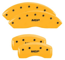 Load image into Gallery viewer, MGP 4 Caliper Covers Engraved Front &amp; Rear MGP Yellow Finish Black Char 2010 Infiniti G37 Caliper Covers MGP
